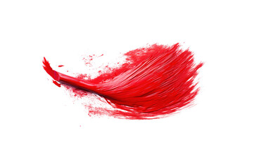 red strokes with a brush On a transparent background for using graphics.