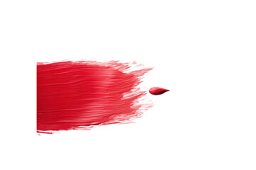 red strokes with a brush On a transparent background for using graphics.