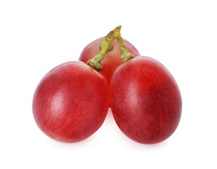 Tasty ripe red grapes isolated on white