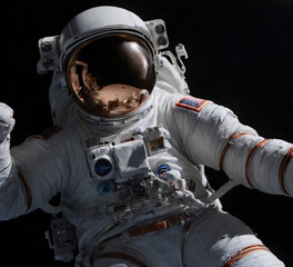 Astronaut Celebrating a Successful Spacewalk