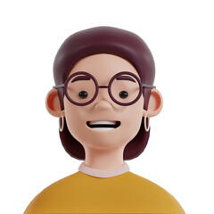 Cultural ethnic 3d people avatar template