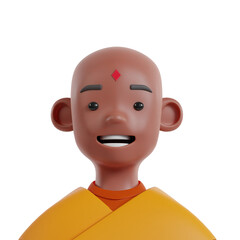 Cultural ethnic 3d people avatar template