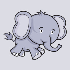 cute elephant boy vector, Funny Animal vector