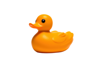 orange rubber duck