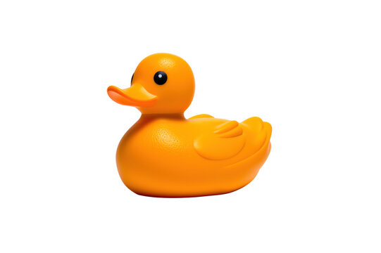 orange rubber duck