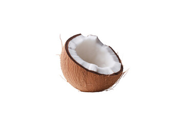 fresh coconut on transparent background
