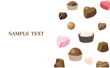 一粒チョコレートの背景フレーム