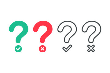 Check question icon. Illustration vector