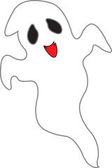 ghost on a white background