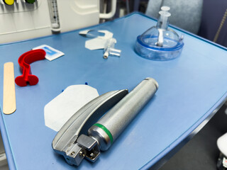 Medical equipment for anesthesia and ventilation in hospitals: endotracheal tubes, mask, oral airways, and machines aiding breathing during surgeries