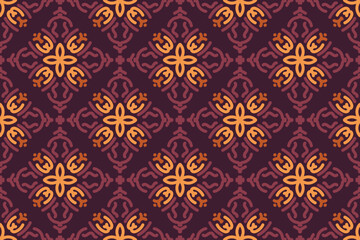oriental pattern. purple and orange background with Arabic ornaments. Patterns, backgrounds and wallpapers for your design. Textile ornament. Vector illustration.