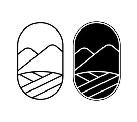 Logo simple shape with vector style