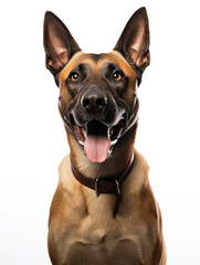 Belgian Malinois Dog Studio Shot, Isolated on Clear Background, Generative AI