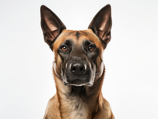 Belgian Malinois Dog Studio Shot, Isolated on Clear Background, Generative AI
