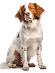 Brittany Dog Studio Shot, Isolated on Clear Background, Generative AI