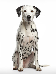 Dalmatian Dog Studio Shot, Isolated on Clear Background, Generative AI