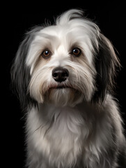 Naklejka na ściany i meble Havanese Dog Studio Shot, Isolated on Clear Background, Generative AI