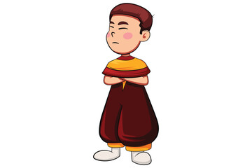 Cute Boy Character Design Illustration