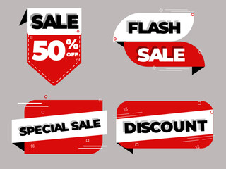 Sale banners with the words special sale and discount