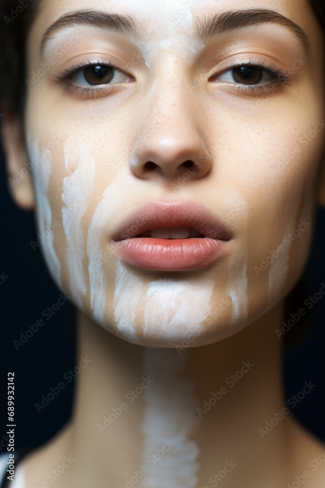 Wall mural Closeup of a Woman with Vitiligo