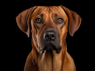 Rhodesian Ridgeback Dog Studio Shot, Isolated on Clear Background, Generative AI