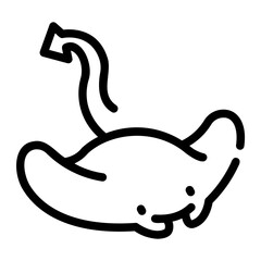 manta ray Line Icon