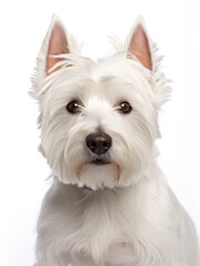 West Highland White Terrier Dog Studio Shot, Isolated on Clear Background, Generative AI