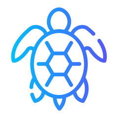 turtle Line Gradient Icon
