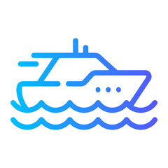 Obraz premium boat Line Gradient Icon
