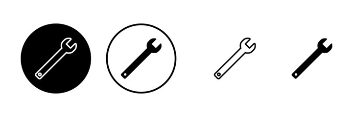 wrench icons set. Wrench vector icon. Spanner symbol