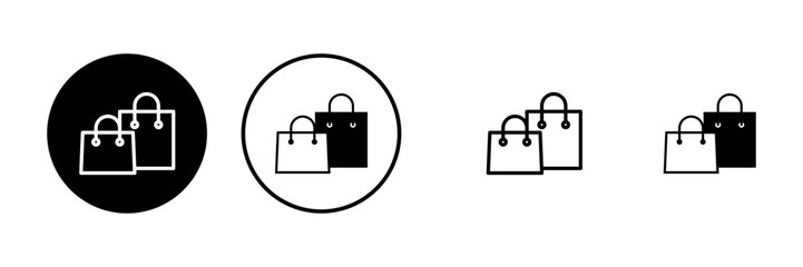 Shopping bag icons set. Shopping bag vector icon