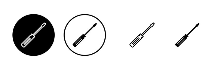 Screwdriver icons set. Screwdriver vector icon