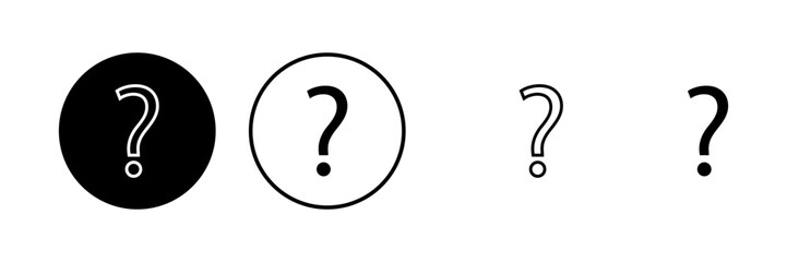 Question Icons set. Question mark sign. help icon. Faq - obrazy, fototapety, plakaty