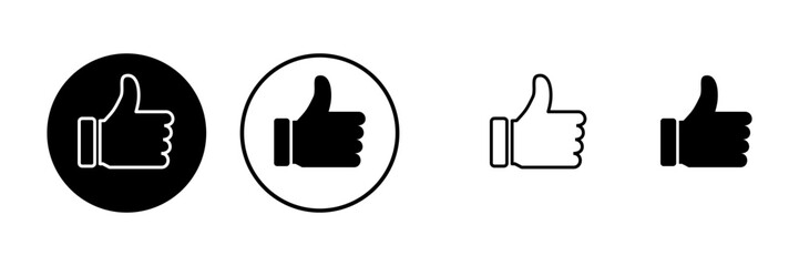 Like icons set. Thumbs up icon. social media icon