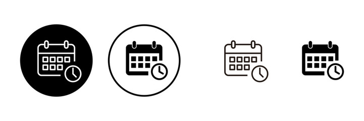 Calendar icons set. Calender symbol. Calendar vector icon. Deadline. Date. Time