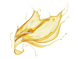 Cosmetic essence oil, or energy fuel oil, isolated on white background, 3d illustration.