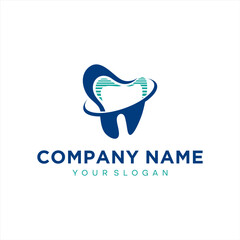 the dental logo combined with technology makes this logo modern and clean