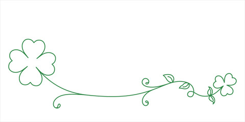 simple clover vector illustration line art