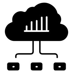 Data on cloud icon