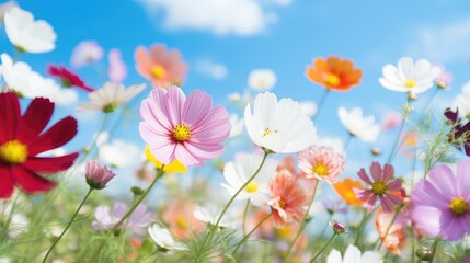 Flowers, background image, flower field, brightness, freshness, scenery, landscape, nature