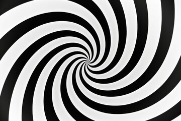 Fototapeta premium A maze-like black and white hypnotic spiral fills the screen, creating a visually mesmerizing and abstract design.Generative AI
