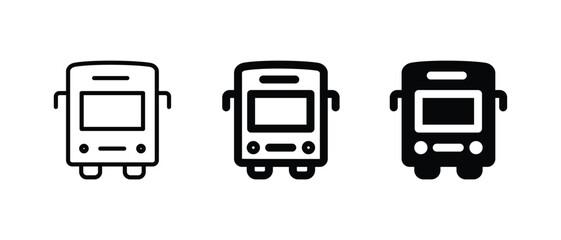 Bus icon set, Transportation icon vector for web, ui, and mobile apps