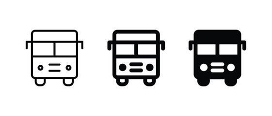 Bus icon set, Transportation icon vector for web, ui, and mobile apps