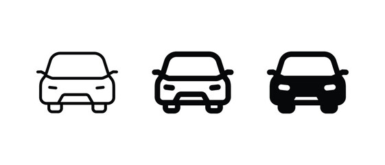 Car icon set vector for web, ui, and mobile apps