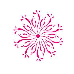 Fototapeta premium flat art firework illustration