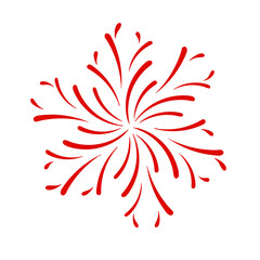 Fototapeta premium flat art firework illustration