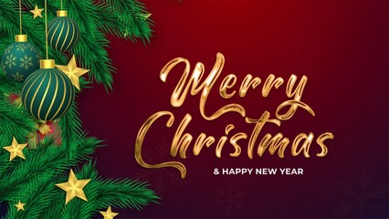 Merry Christmas and Happy New Year, Greeting Card. The video of this image is in my portfolio.