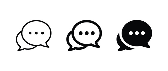 Chat icon set vector illustration icon for web, ui, and mobile apps
