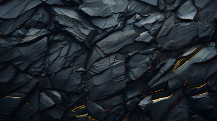 a close up of a black rock - Powered by Adobe