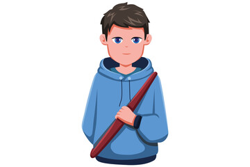 Young Man Character Design Illustration